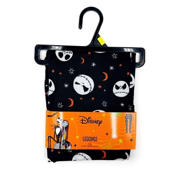 Disney The Nightmare Before Christmas Black Leggings Womens Size Small Medium - Picture 1 of 7